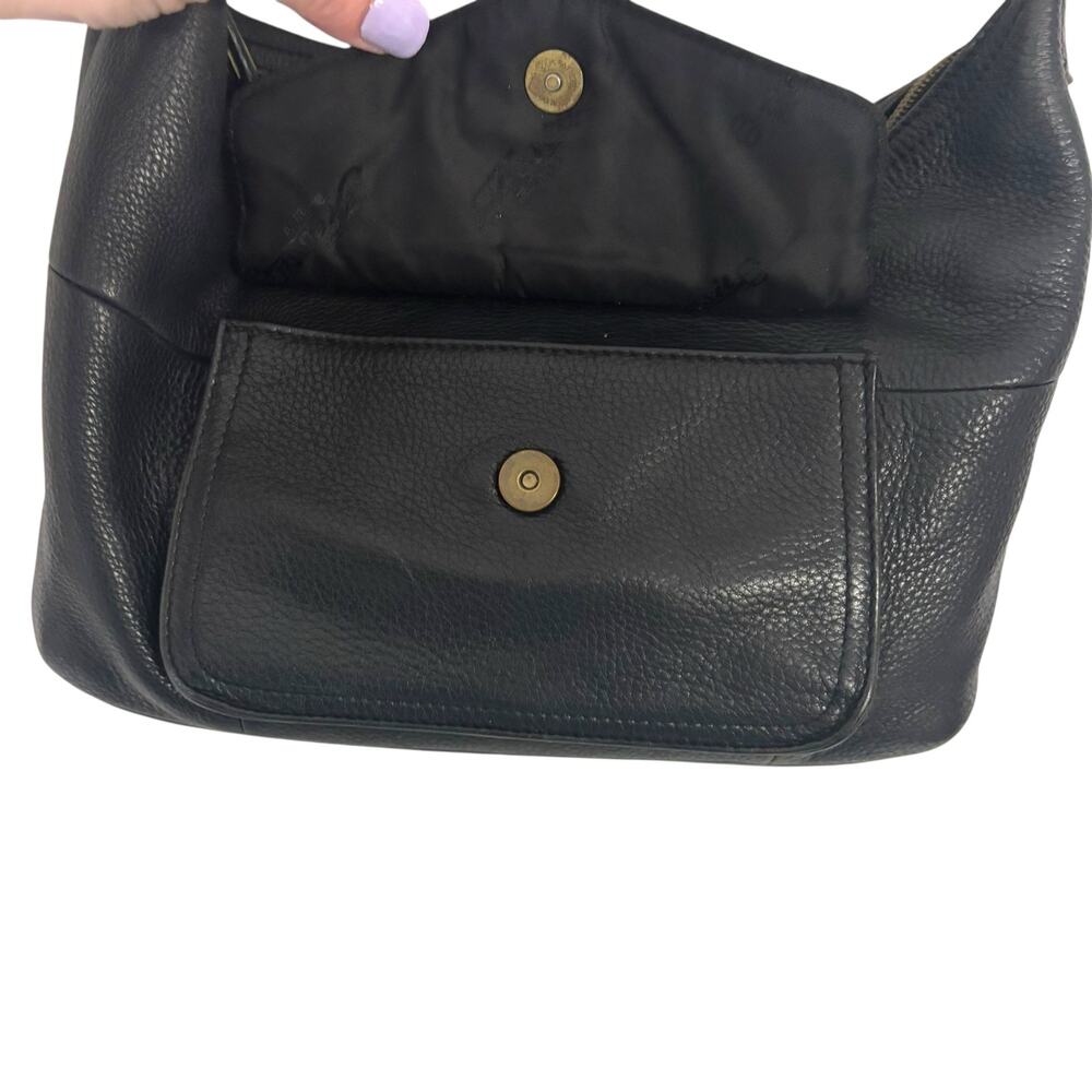 Fossil Vintage Black Leather Bag Shoulder Medium Handbag Purse 90s Y2K 75082 - Picture 6 of 14